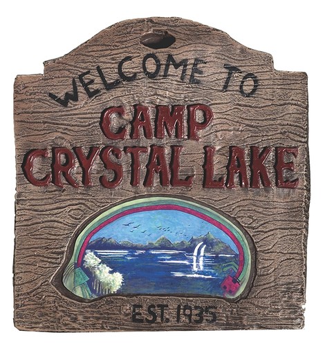 camp crystal lake halloween sign